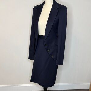 Vivienne Westwood Elegant Navy Blazer and Skirt Set
